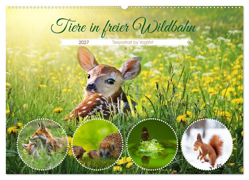 Tiere in freier Wildbahn by VogtArt (CALVENDO Wandkalender 2027)