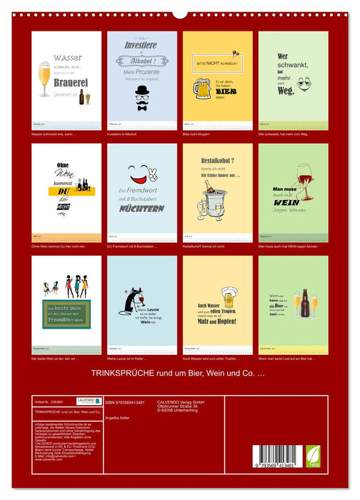 TRINKSPRÜCHE rund um Bier, Wein und Co. … (CALVENDO Premium Wandkalender 2027)