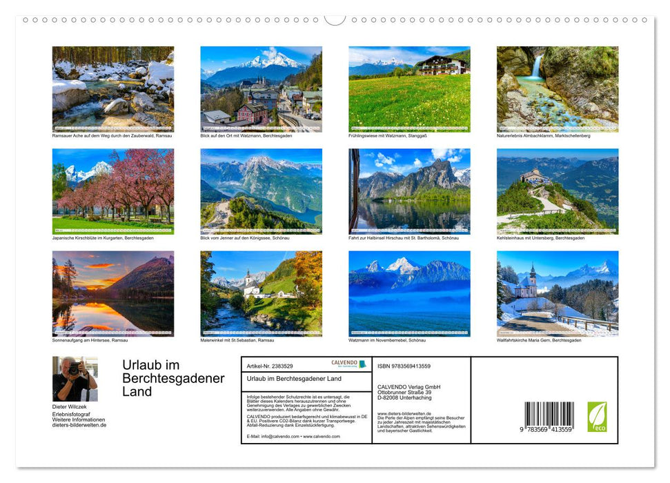 Urlaub im Berchtesgadener Land (CALVENDO Premium Wandkalender 2027)
