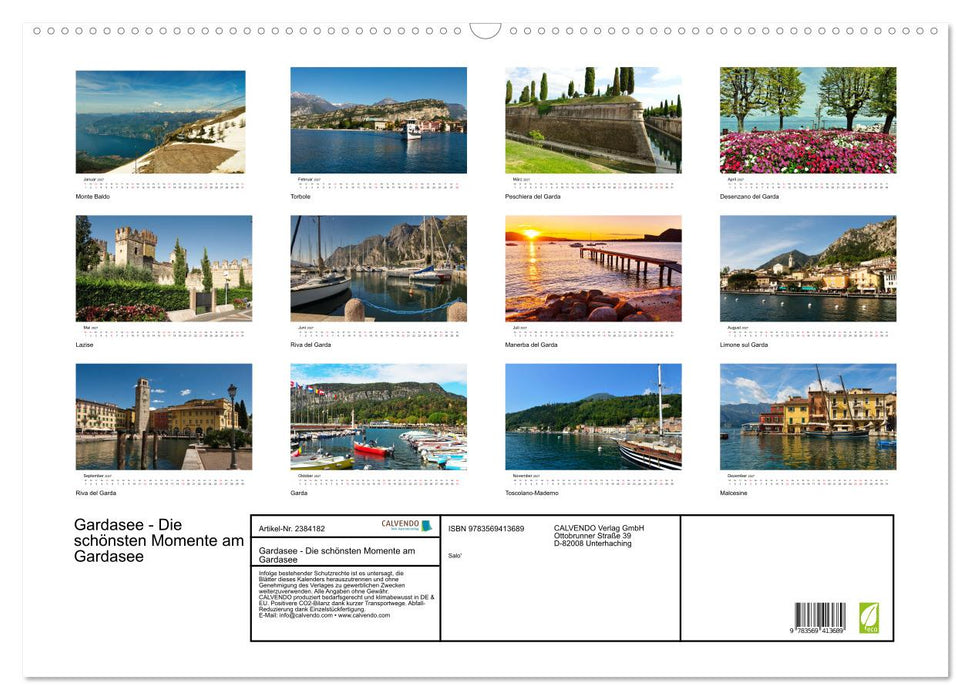 Gardasee - Die schönsten Momente am Gardasee (CALVENDO Wandkalender 2027)