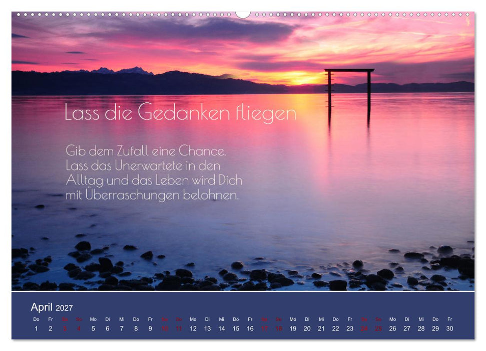 Pflück Dein Glück – Kleine Weisheiten für den Alltag (CALVENDO Premium Wandkalender 2027)