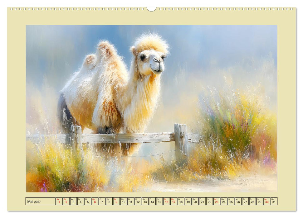 Kamele. Trampeltiere in der Mongolei (CALVENDO Wandkalender 2027)