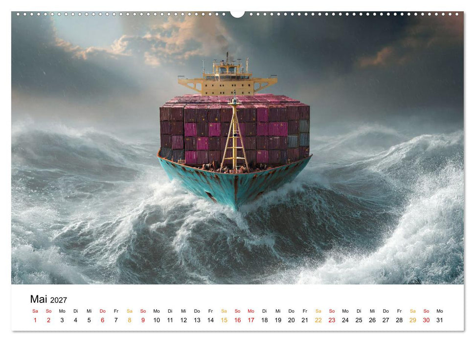 Container - Schiff-Giganten im Fokus (CALVENDO Premium Wandkalender 2027)