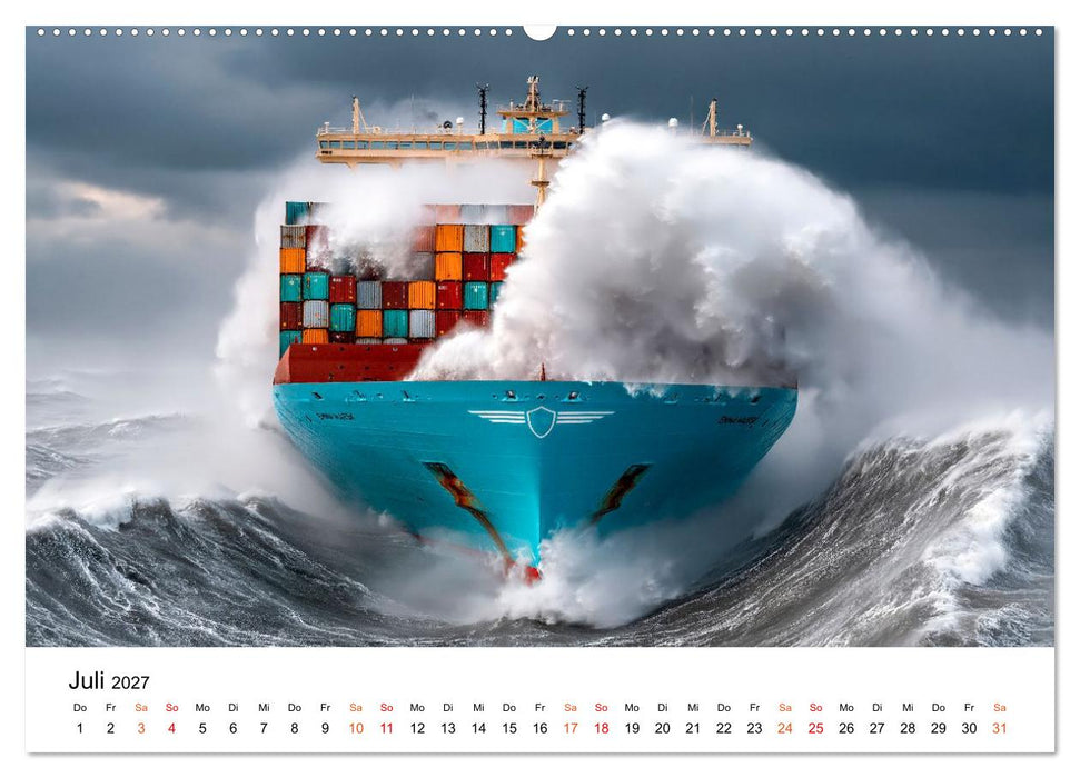 Container - Schiff-Giganten im Fokus (CALVENDO Premium Wandkalender 2027)
