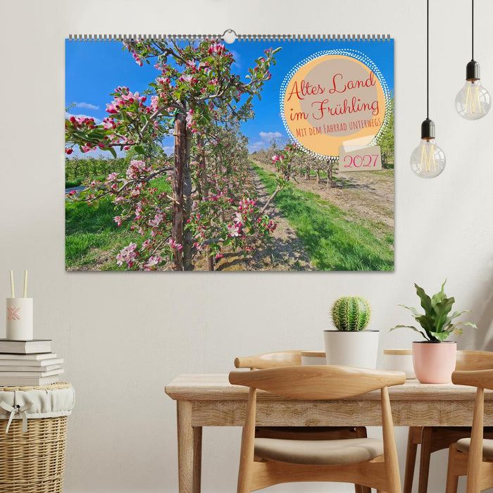 Altes Land im Frühling - Mit dem Fahrrad unterwegs (CALVENDO Wandkalender 2027)