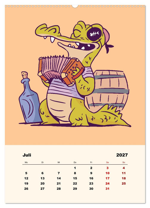 Tierische Piraten (CALVENDO Premium Wandkalender 2027)