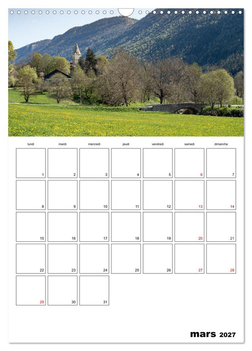 Le sud du Vercors, paysages (CALVENDO Calendrier mensuel 2027)