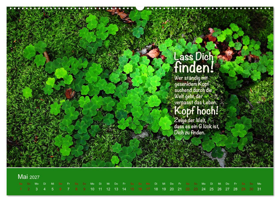 Pflück Dein Glück – Kleine Weisheiten für den Alltag (CALVENDO Wandkalender 2027)