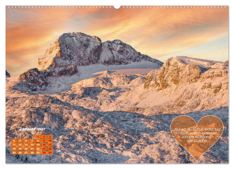 Berge und Seen, mit Zitaten - nur für Dich by VogtArt (CALVENDO Wandkalender 2027)