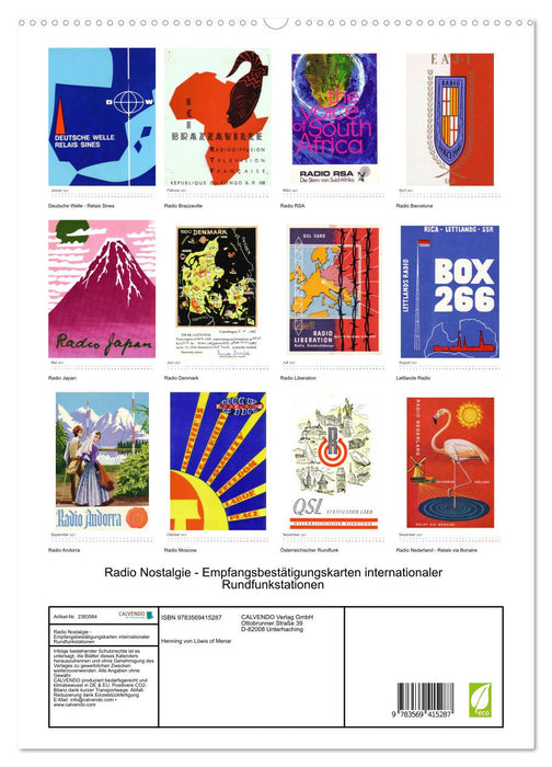 Radio Nostalgie - Empfangsbestätigungskarten internationaler Rundfunkstationen (CALVENDO Premium Wandkalender 2027)