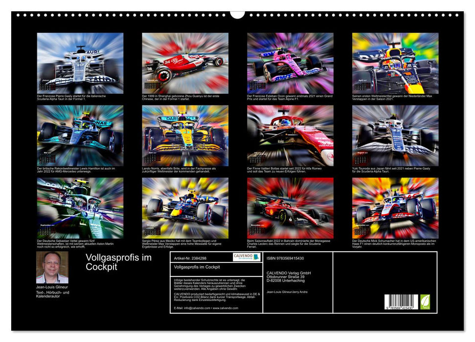 Vollgasprofis im Cockpit (CALVENDO Wandkalender 2027)