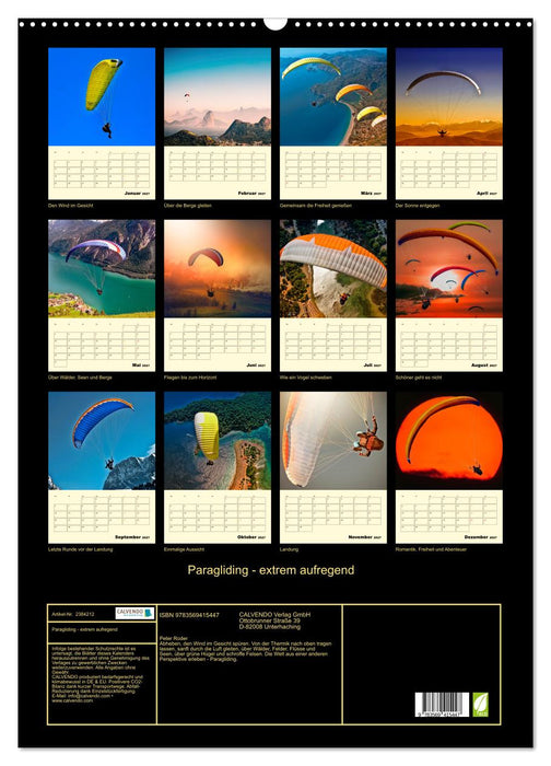 Paragliding - extrem aufregend (CALVENDO Wandkalender 2027)
