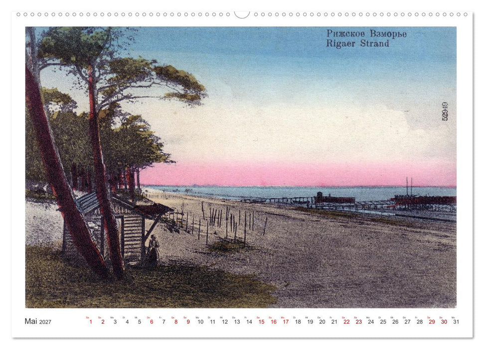 Strand-Bilder Anno 1900 - Rigas Seebäder in historischen Ansichten (CALVENDO Wandkalender 2027)
