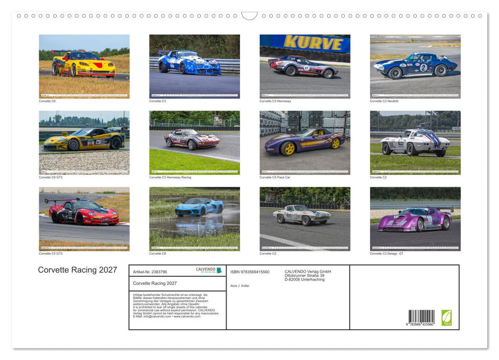 Corvette Racing 2027 (CALVENDO Wandkalender 2027)