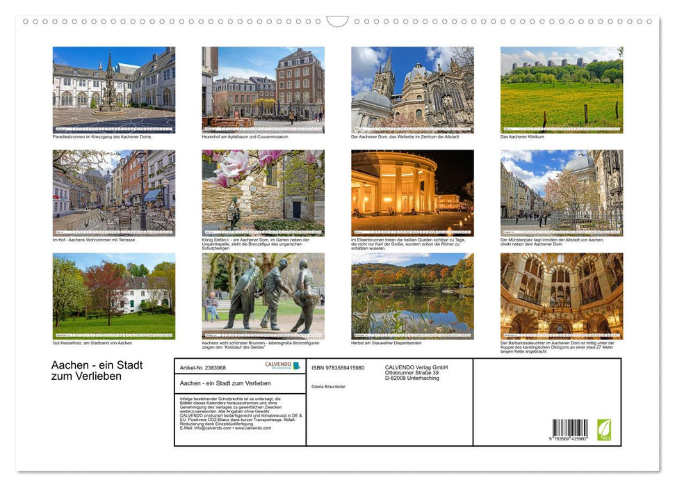 Aachen - ein Stadt zum Verlieben (CALVENDO Wandkalender 2027)