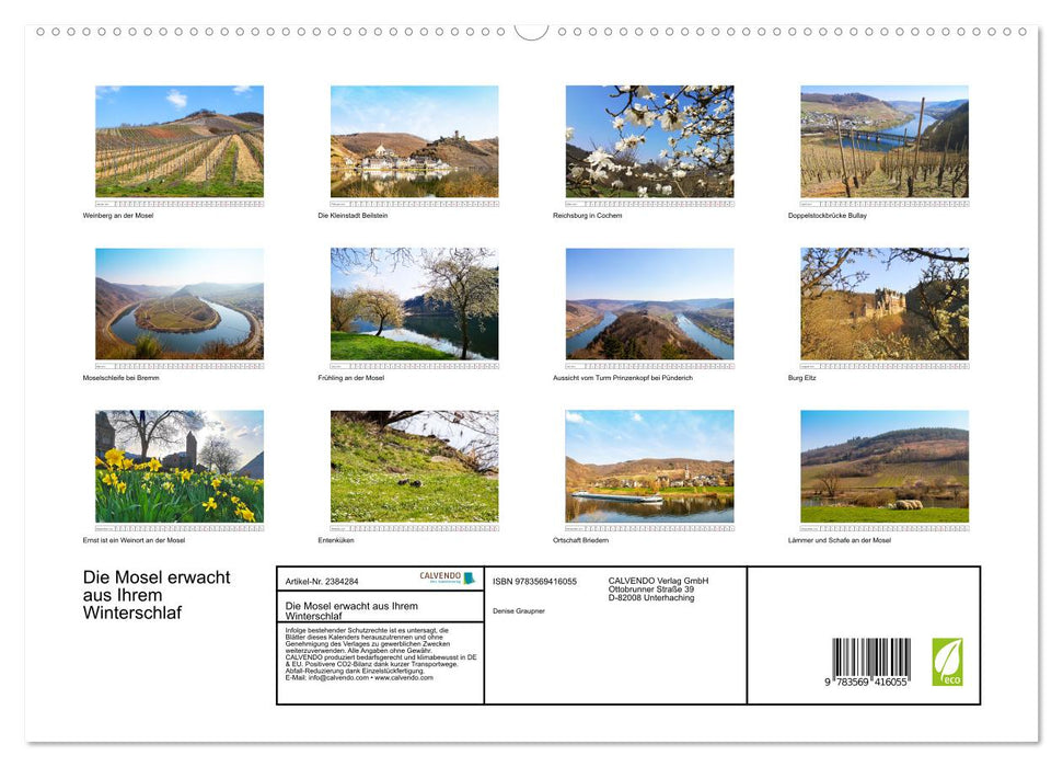 Die Mosel erwacht aus Ihrem Winterschlaf (CALVENDO Premium Wandkalender 2027)