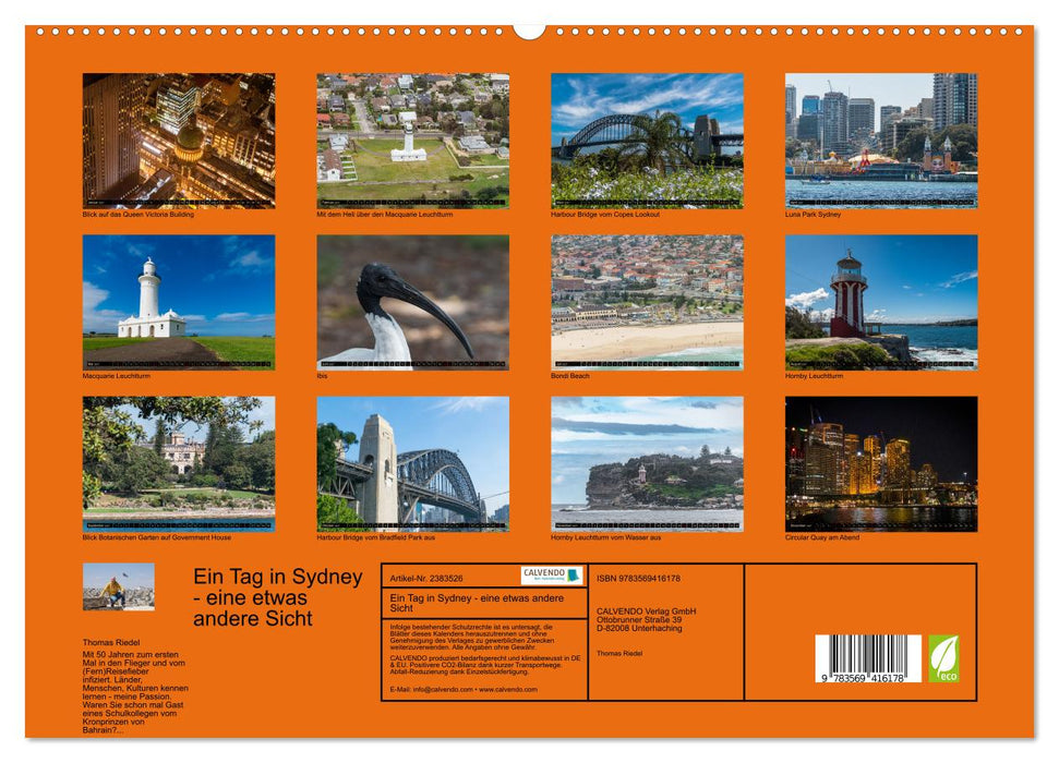 Ein Tag in Sydney - eine etwas andere Sicht (CALVENDO Premium Wandkalender 2027)