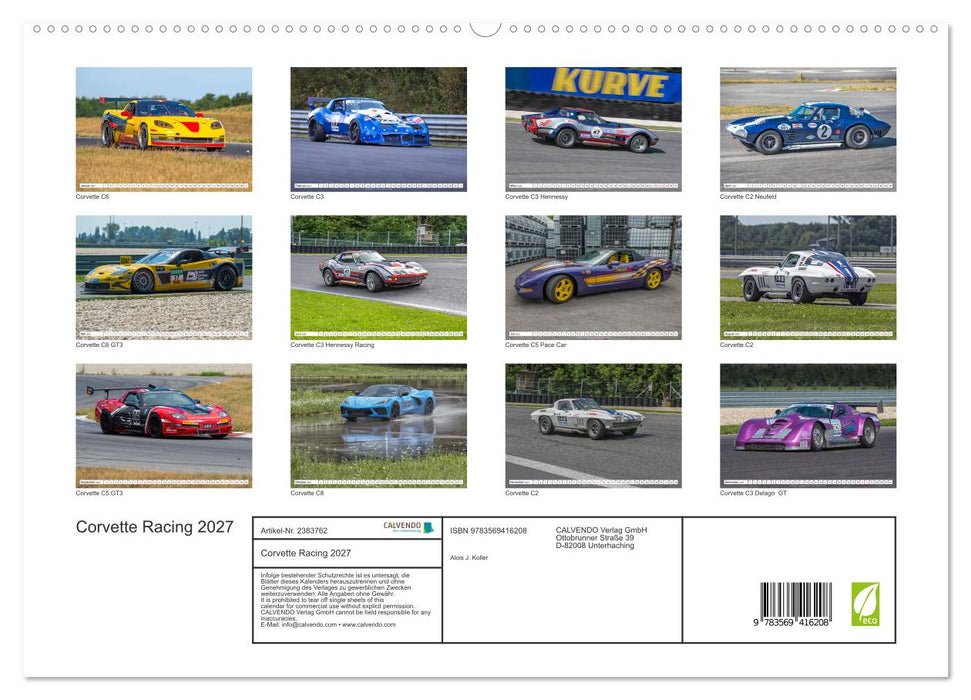 Corvette Racing 2027 (CALVENDO Premium Wandkalender 2027)