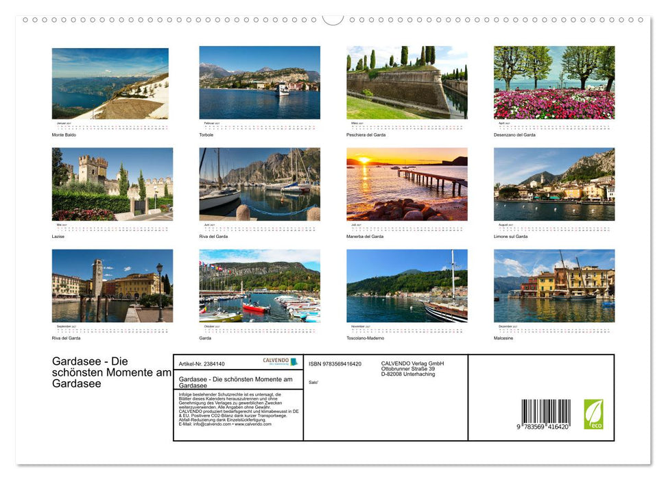 Gardasee - Die schönsten Momente am Gardasee (CALVENDO Premium Wandkalender 2027)