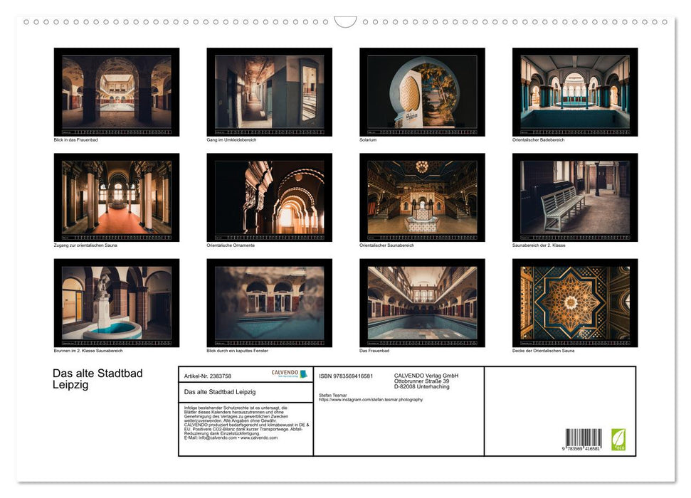 Das alte Stadtbad Leipzig (CALVENDO Wandkalender 2027)
