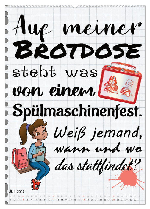 Schüler-Sprüche (CALVENDO Premium Wandkalender 2027)