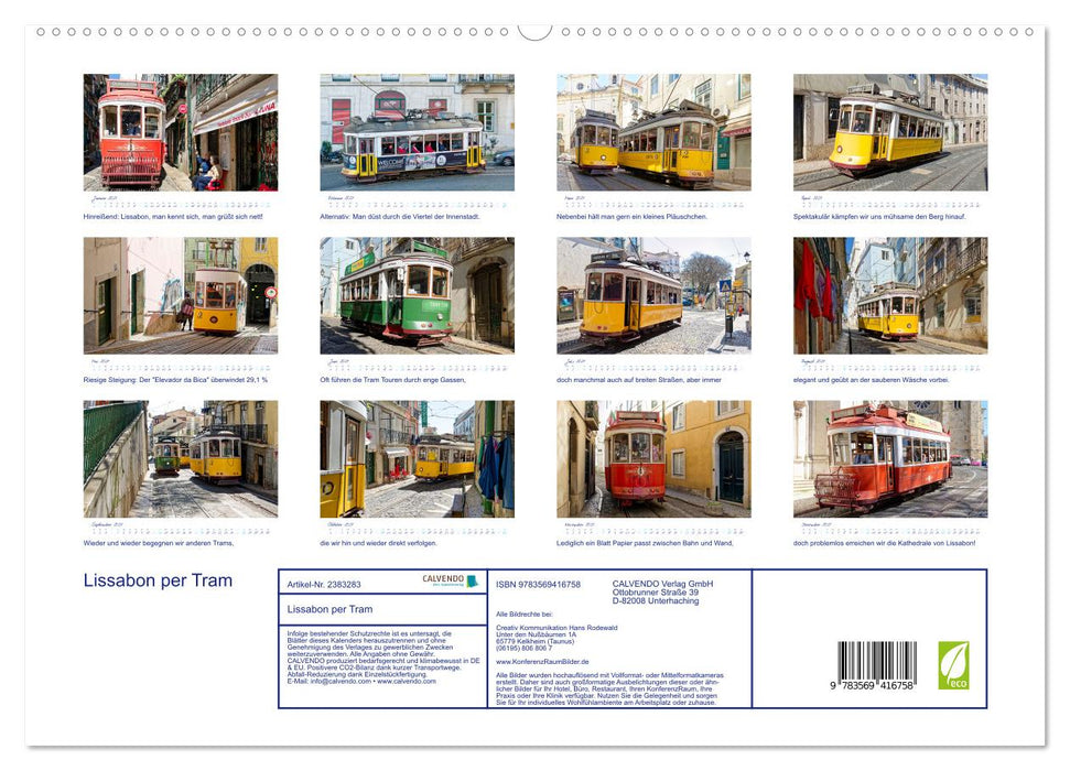 Lissabon per Tram (CALVENDO Premium Wandkalender 2027)