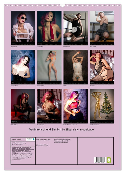 Verführerisch und Sinnlich by @ba_sisty_modelpage (CALVENDO Wandkalender 2027)