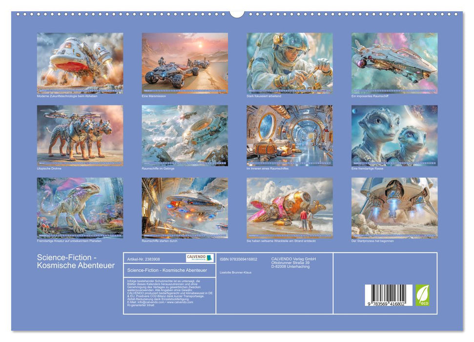 Science-Fiction - Kosmische Abenteuer (CALVENDO Premium Wandkalender 2027)