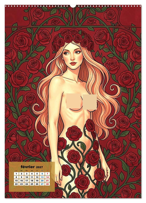 Époques dévoilées – Art nouveau (CALVENDO Calendrier mensuel 2027)