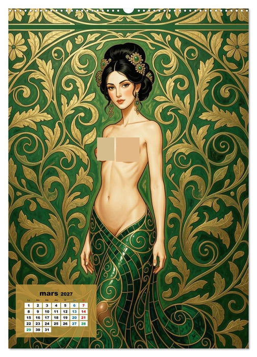 Époques dévoilées – Art nouveau (CALVENDO Calendrier mensuel 2027)