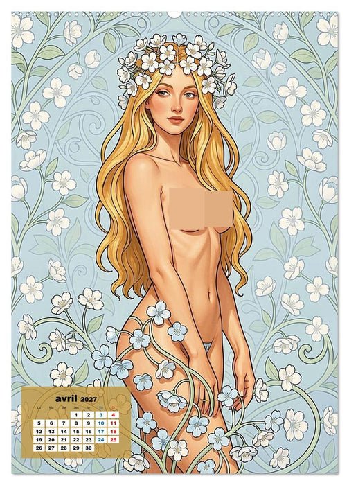 Époques dévoilées – Art nouveau (CALVENDO Calendrier mensuel 2027)