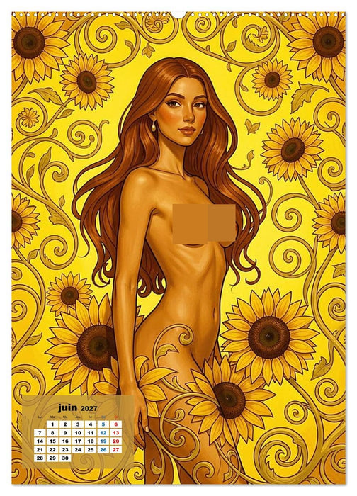 Époques dévoilées – Art nouveau (CALVENDO Calendrier mensuel 2027)
