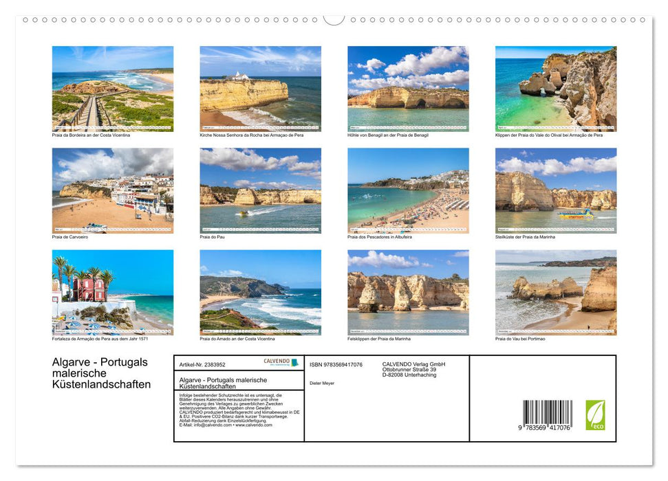 Algarve - Portugals malerische Küstenlandschaften (CALVENDO Premium Wandkalender 2027)