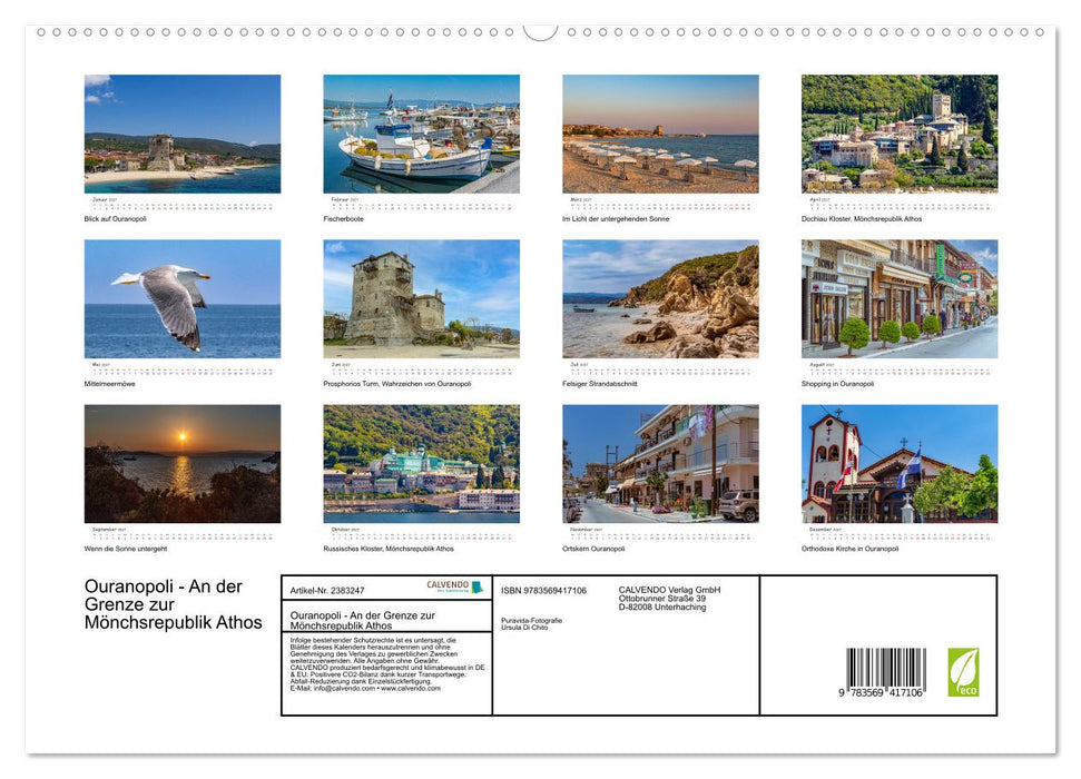 Ouranopoli - An der Grenze zur Mönchsrepublik Athos (CALVENDO Premium Wandkalender 2027)