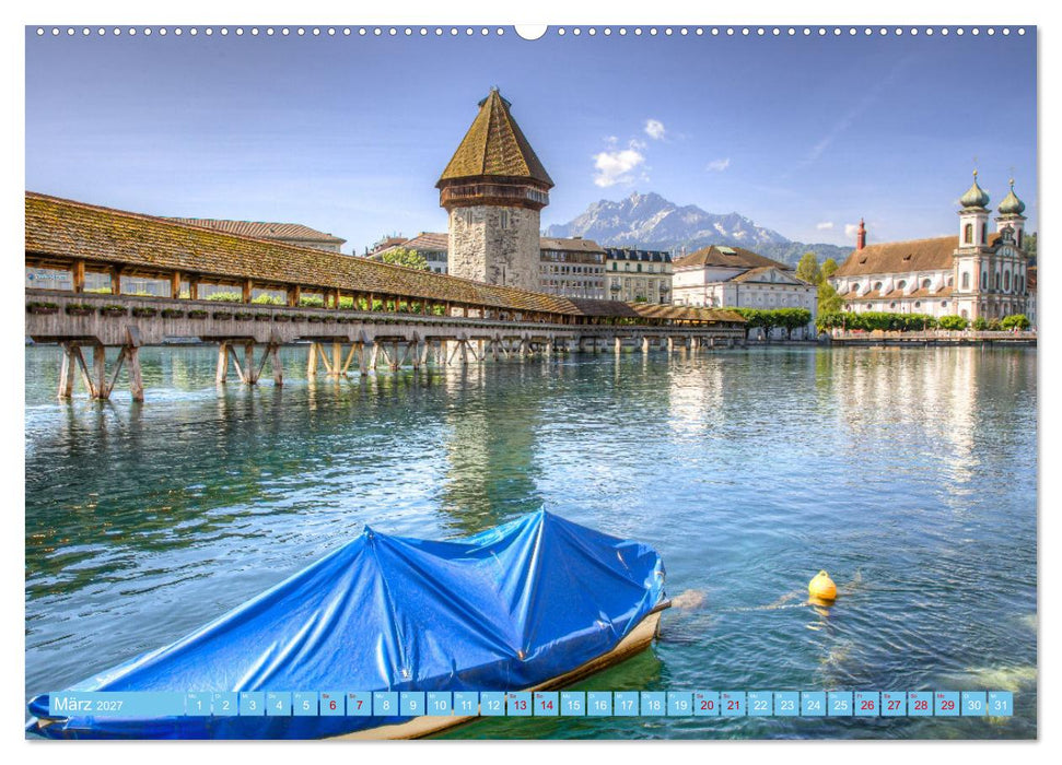 Luzern an der Reuss (CALVENDO Premium Wandkalender 2027)