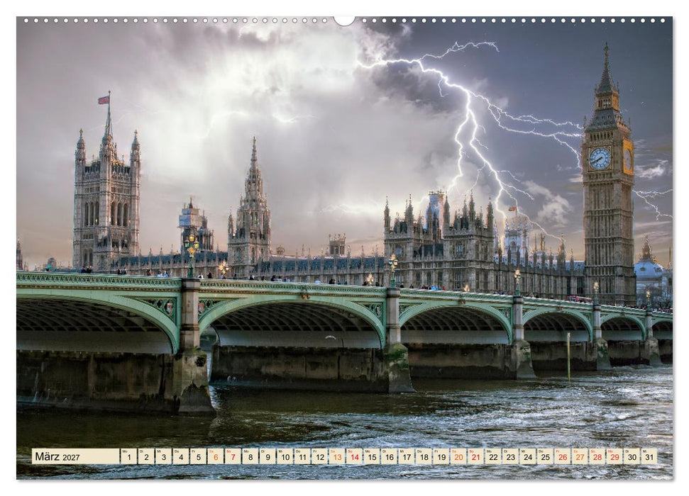 Metropolen - Weltstädte im Blitzlicht (CALVENDO Wandkalender 2027)