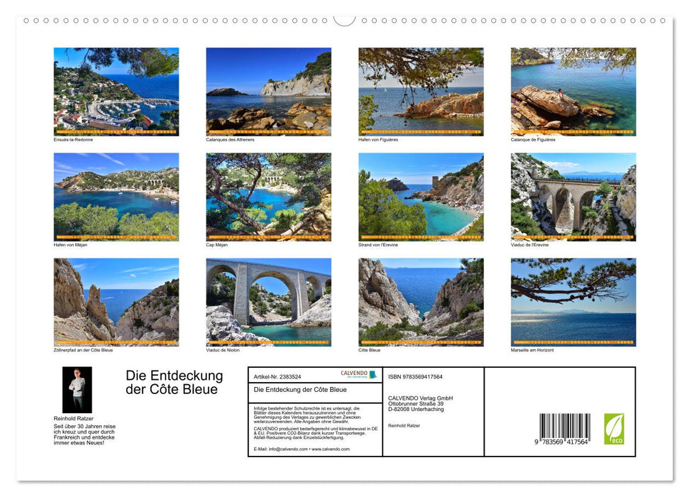 Die Entdeckung der Côte Bleue (CALVENDO Premium Wandkalender 2027)