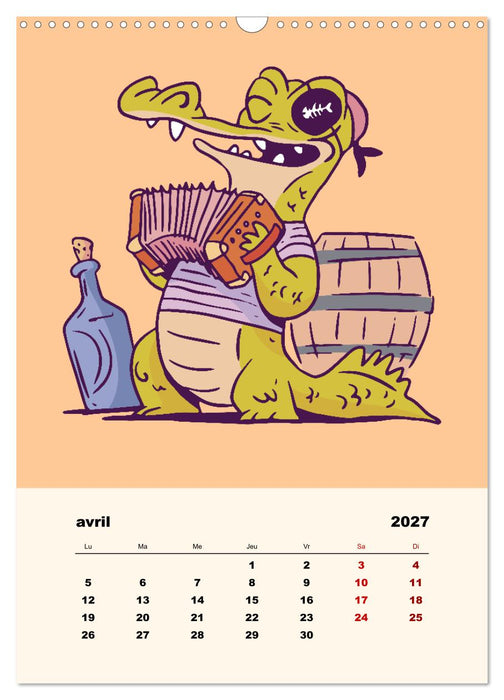 Les petits animaux pirates (CALVENDO Calendrier mensuel 2027)