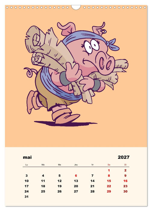 Les petits animaux pirates (CALVENDO Calendrier mensuel 2027)