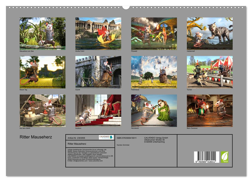 Ritter Mauseherz (CALVENDO Premium Wandkalender 2027)