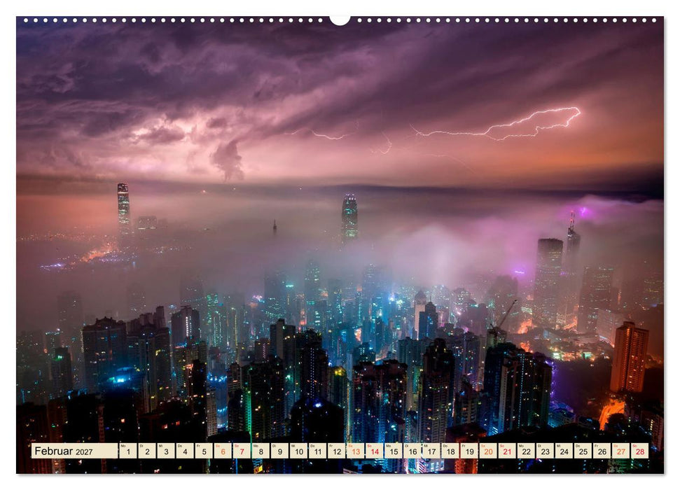Metropolen - Weltstädte im Blitzlicht (CALVENDO Premium Wandkalender 2027)