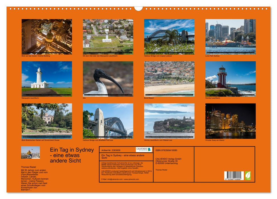 Ein Tag in Sydney - eine etwas andere Sicht (CALVENDO Wandkalender 2027)