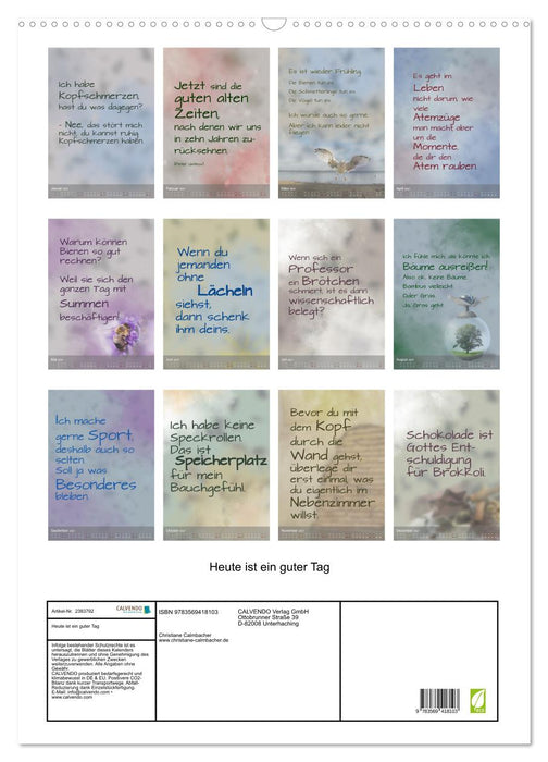 Heute ist ein guter Tag (CALVENDO Wandkalender 2027)