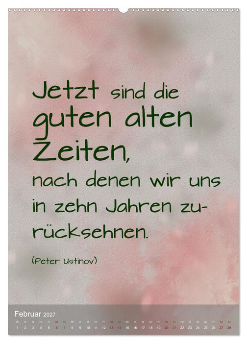 Heute ist ein guter Tag (CALVENDO Wandkalender 2027)