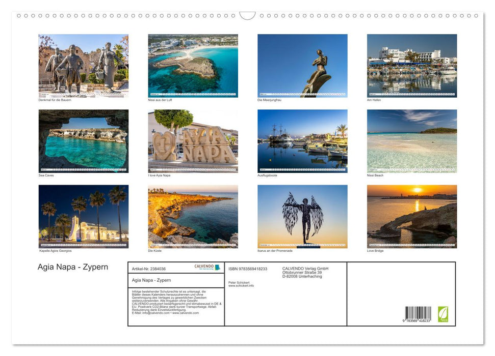 Agia Napa - Zypern (CALVENDO Wandkalender 2027)