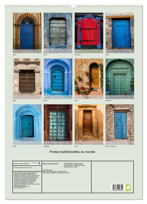 Portes traditionnelles du monde (CALVENDO Calendrier mensuel 2027)
