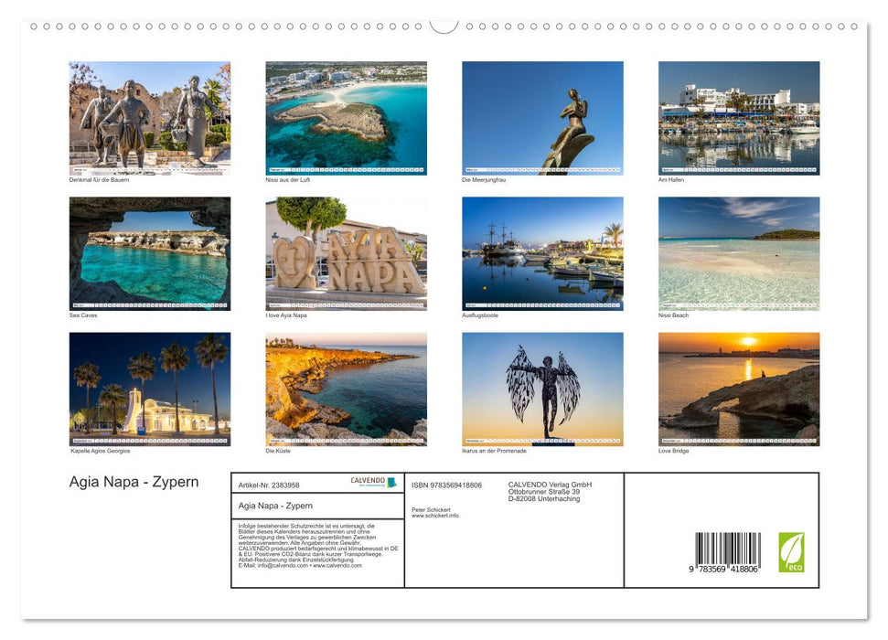Agia Napa - Zypern (CALVENDO Premium Wandkalender 2027)