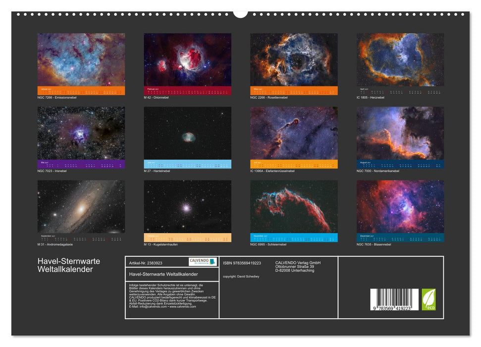 Havel-Sternwarte Weltallkalender (CALVENDO Premium Wandkalender 2027)