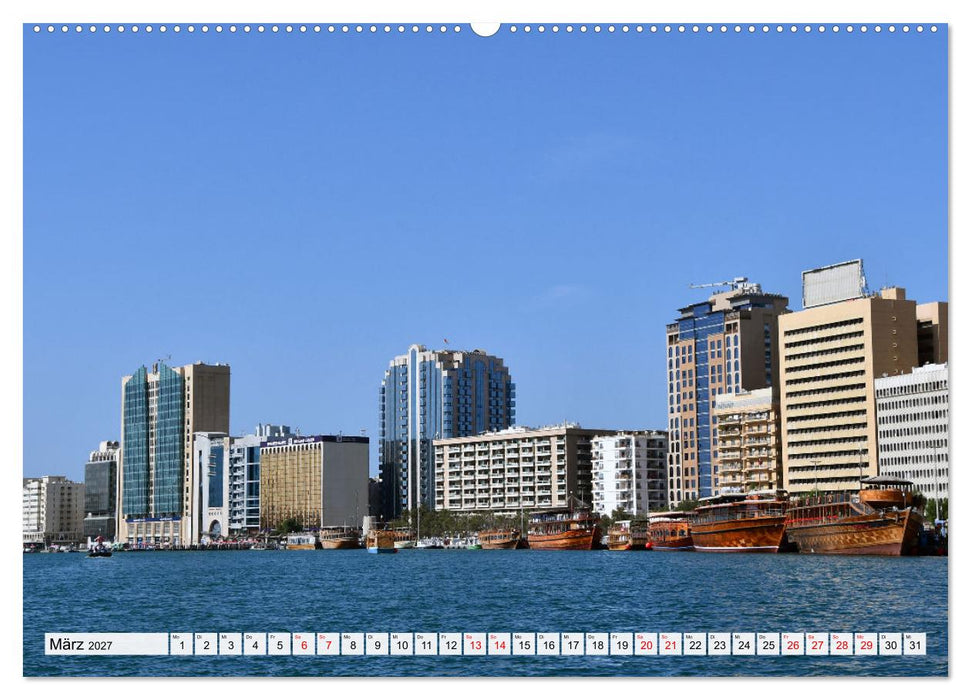 Die EMIRATES zwischen Dubai und Abu Dhabi (CALVENDO Premium Wandkalender 2027)