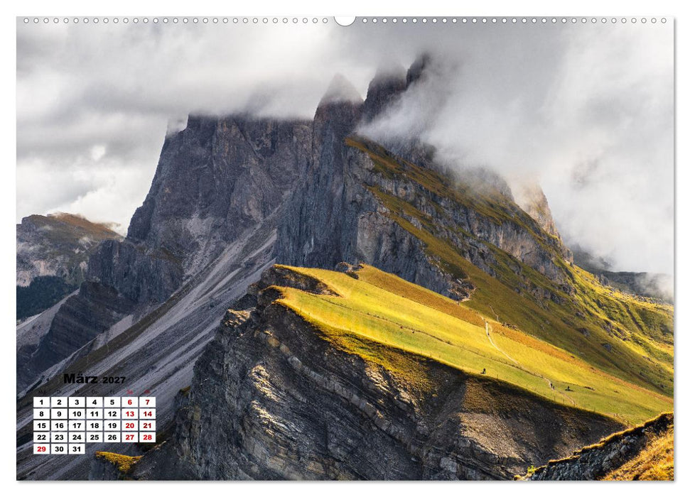 Berggipfel der Dolomiten (CALVENDO Premium Wandkalender 2027)